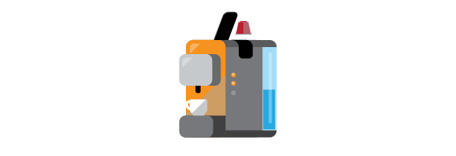 Automatische espressomachine met capsules